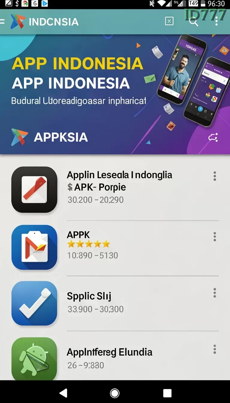 Cuplikan layar SUPERSVIP — menu navigasi